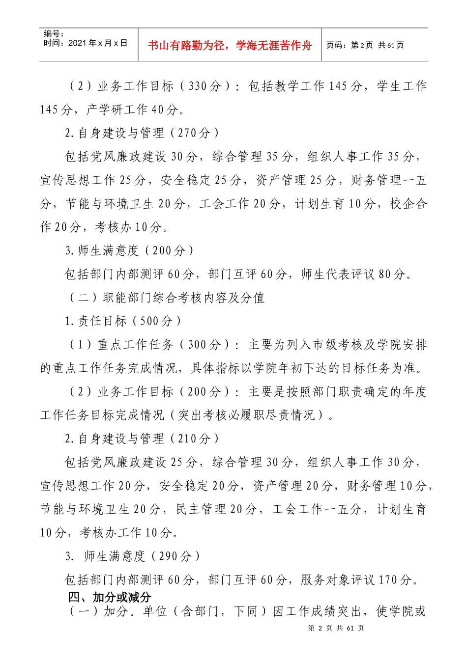 某市技师学院部门年度综合考核暂行办法_第2页