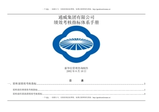 海尔绩效考核指标体系手册-160p