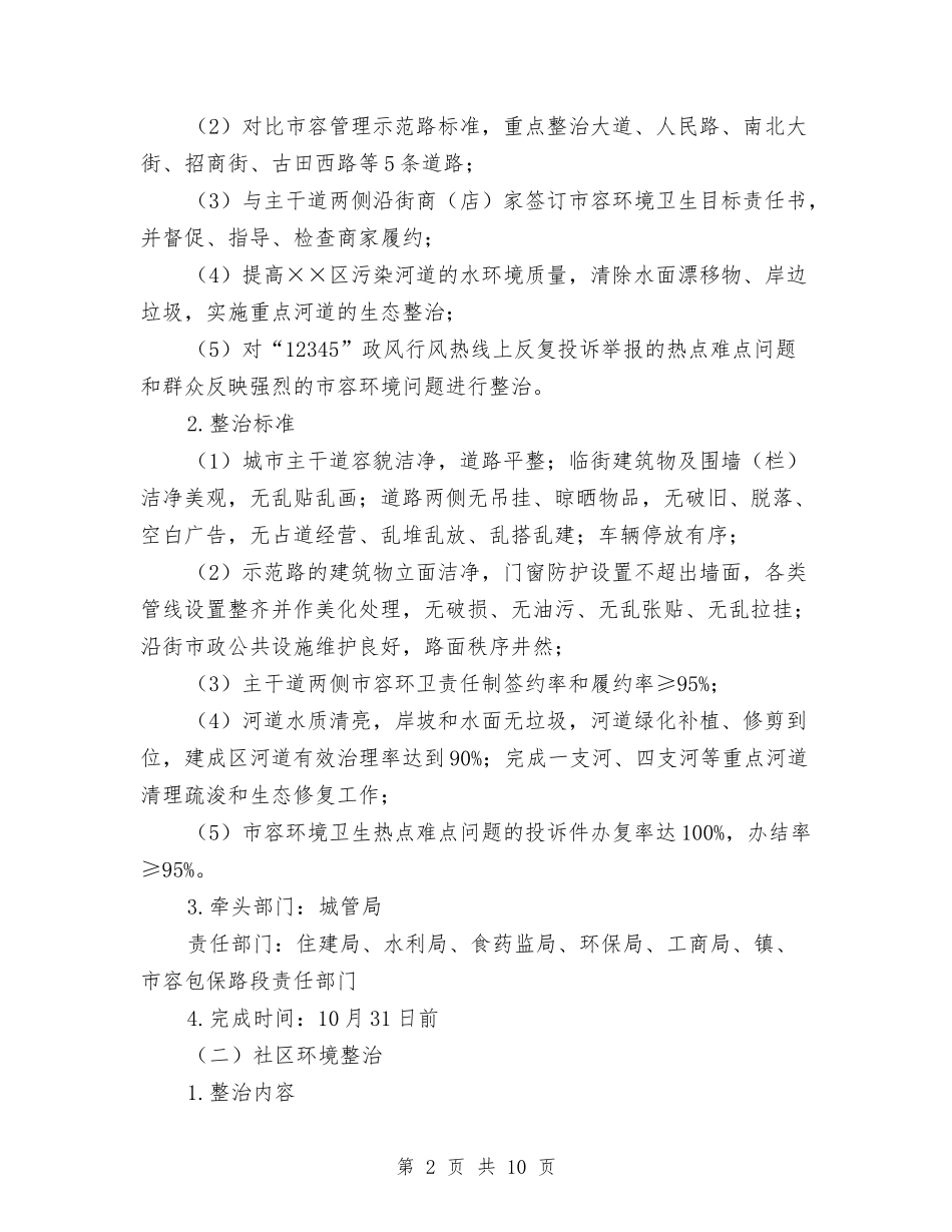 城市环境综合治理行动方案_第2页
