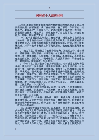 树转促个人剖析材料