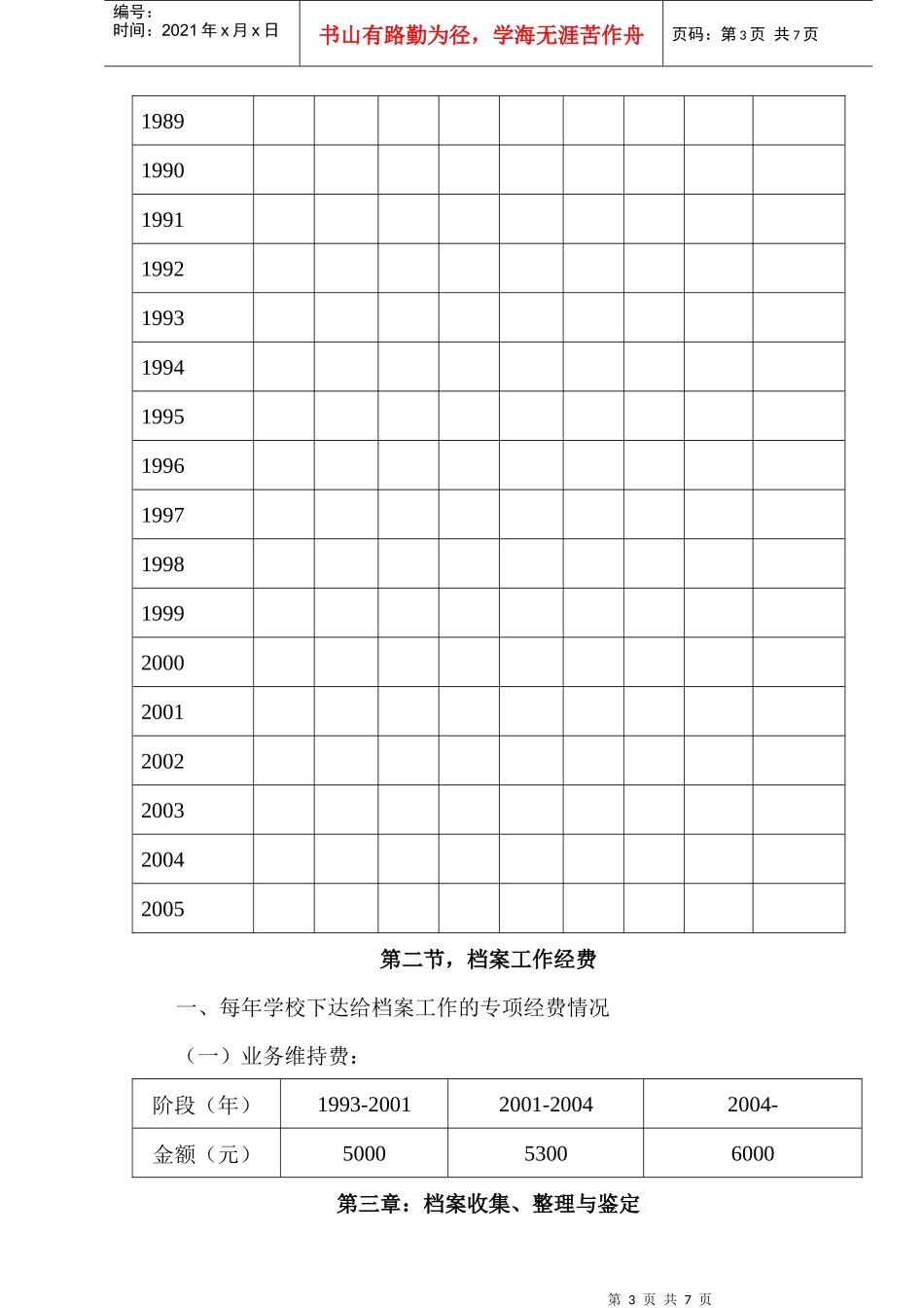 档案工作史样稿-攀枝花学院档案馆_第3页