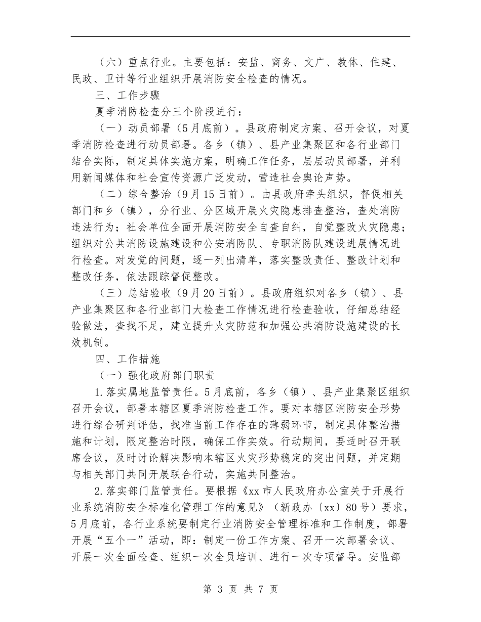全县夏季消防检查工作方案_第3页