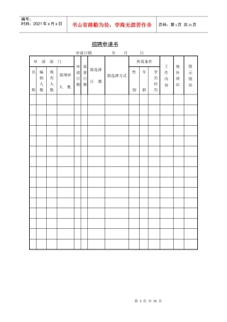 招聘、面试全套模板