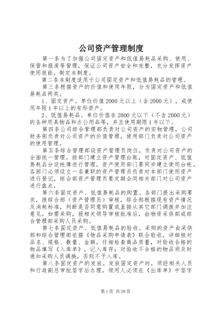 公司资产管理规章制度细则 (2)