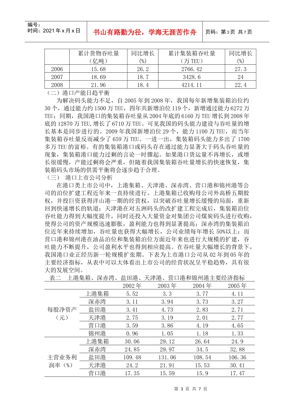 我国港口外部环境分析_第3页