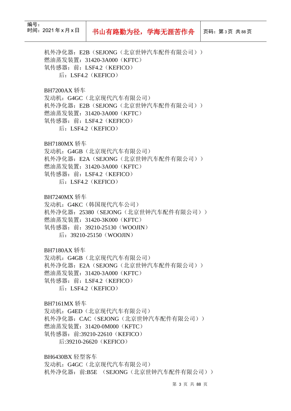达国排放标准轻型汽车(带OBD)_第3页