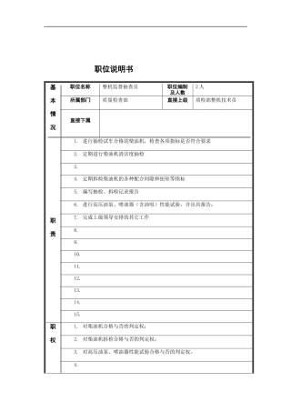 整机监督抽查员岗位说明书