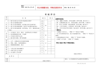 绩效考核评分表