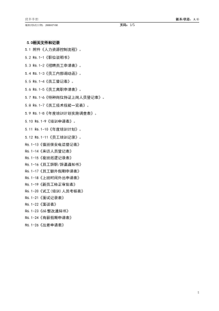 某食品有限公司职位说明书