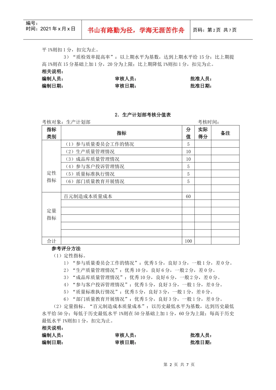 质量管理考核方法_第2页
