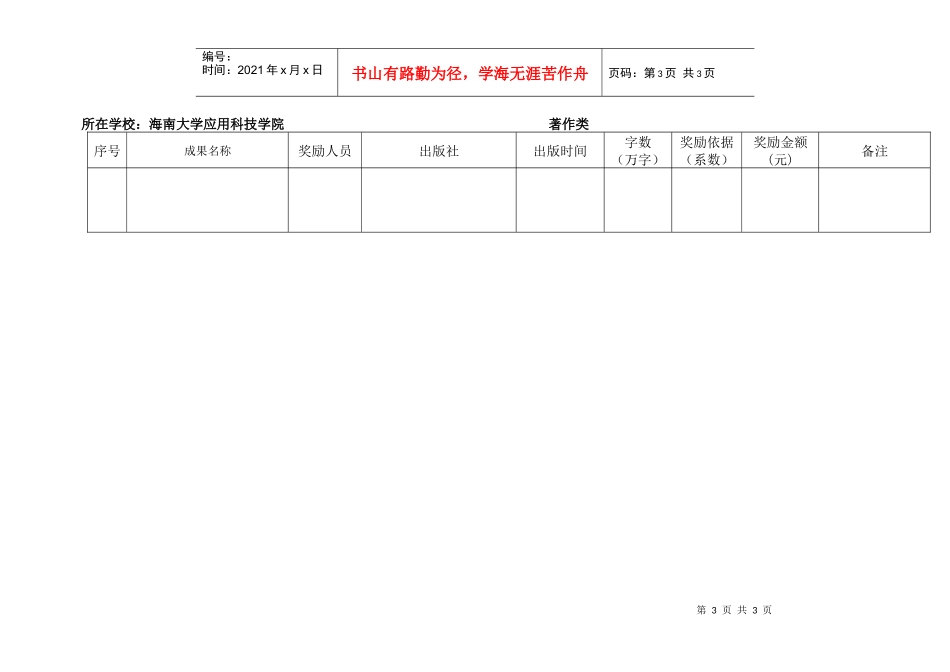 应用科技学院08年度海南大学科研成果奖励一览表（已审核）OK_第3页