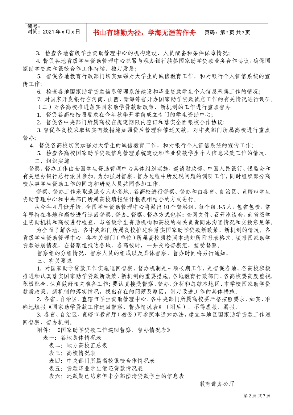 某某大学国家助学贷款工作人员会议要点_第2页