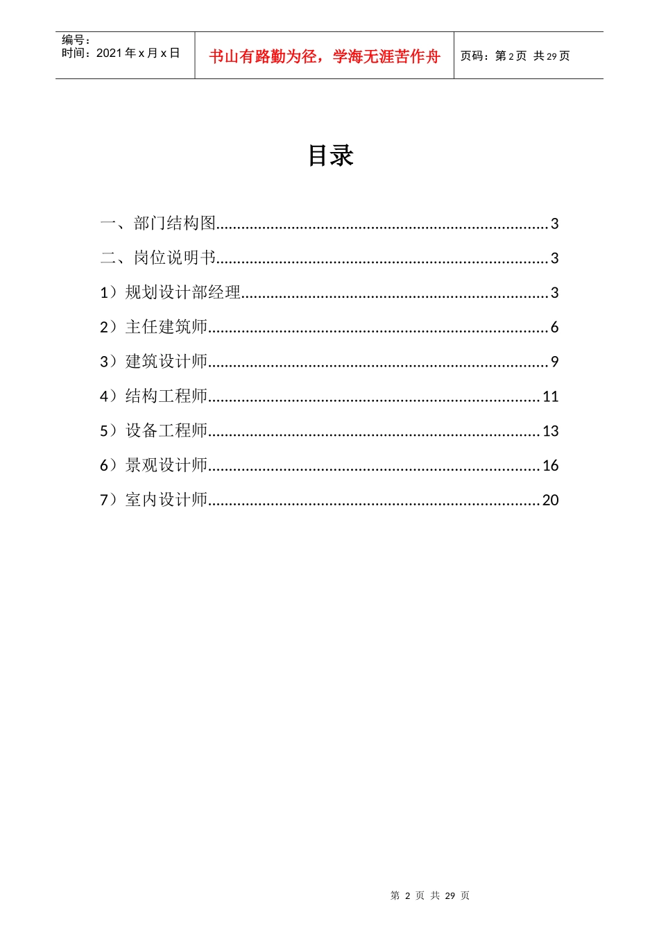 房产公司岗位说明书-02-规划设计部_第2页