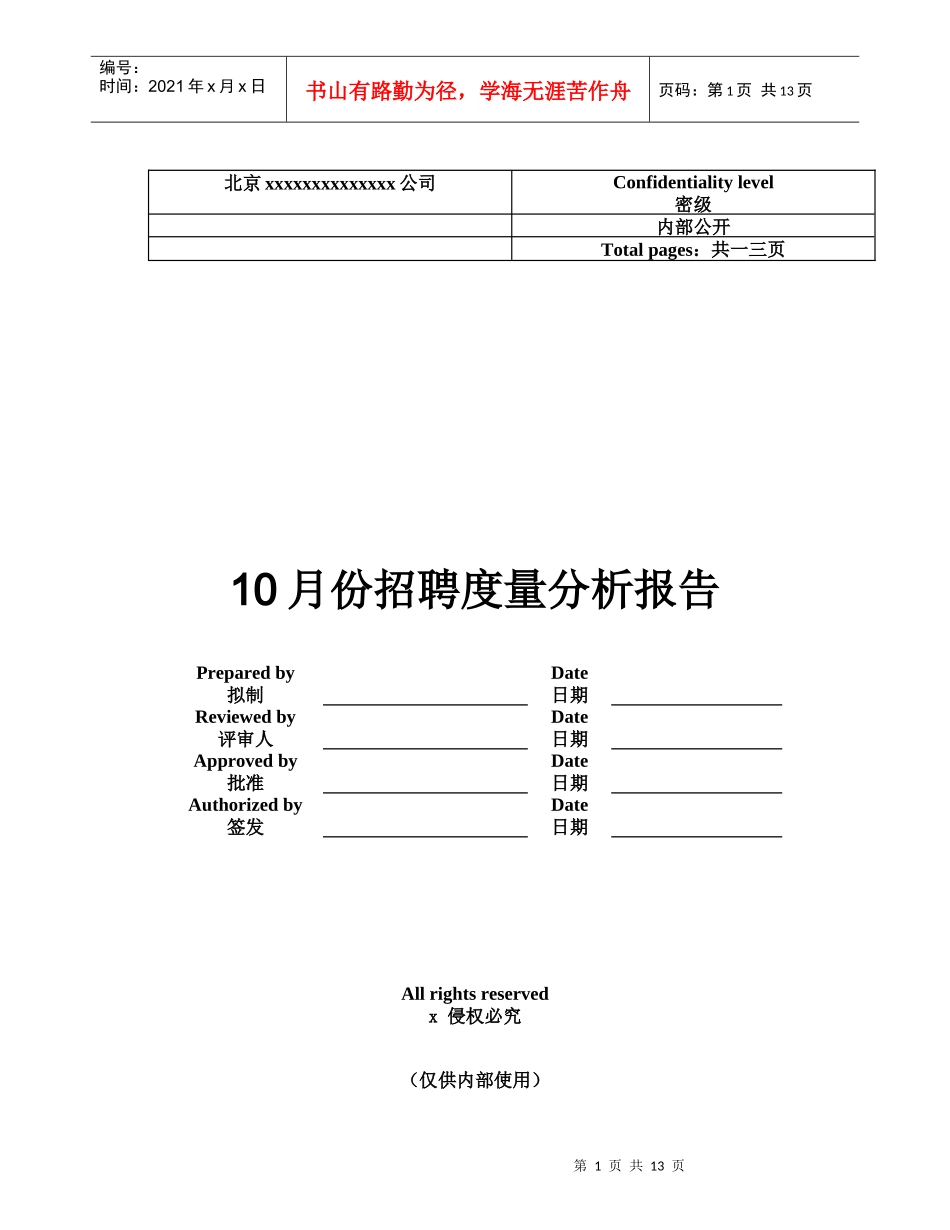 某公司招聘度量分析报告_第1页