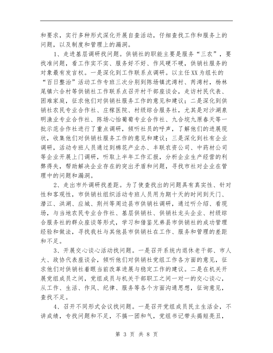 供销社“百日整治”工作总结_第3页