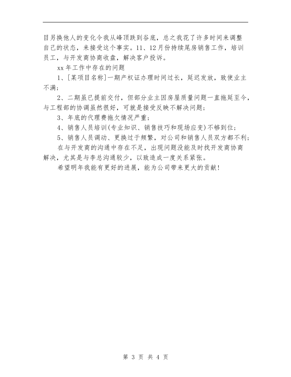 2024年11月房地产销售工作总结_第3页