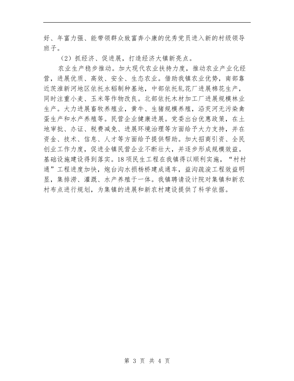 镇党委书记2024年工作总结_第3页