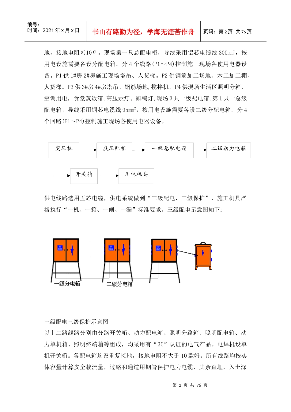 现场施工临时用电专项方案培训资料_第2页