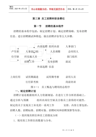 第三章 员工招聘和职务聘任doc