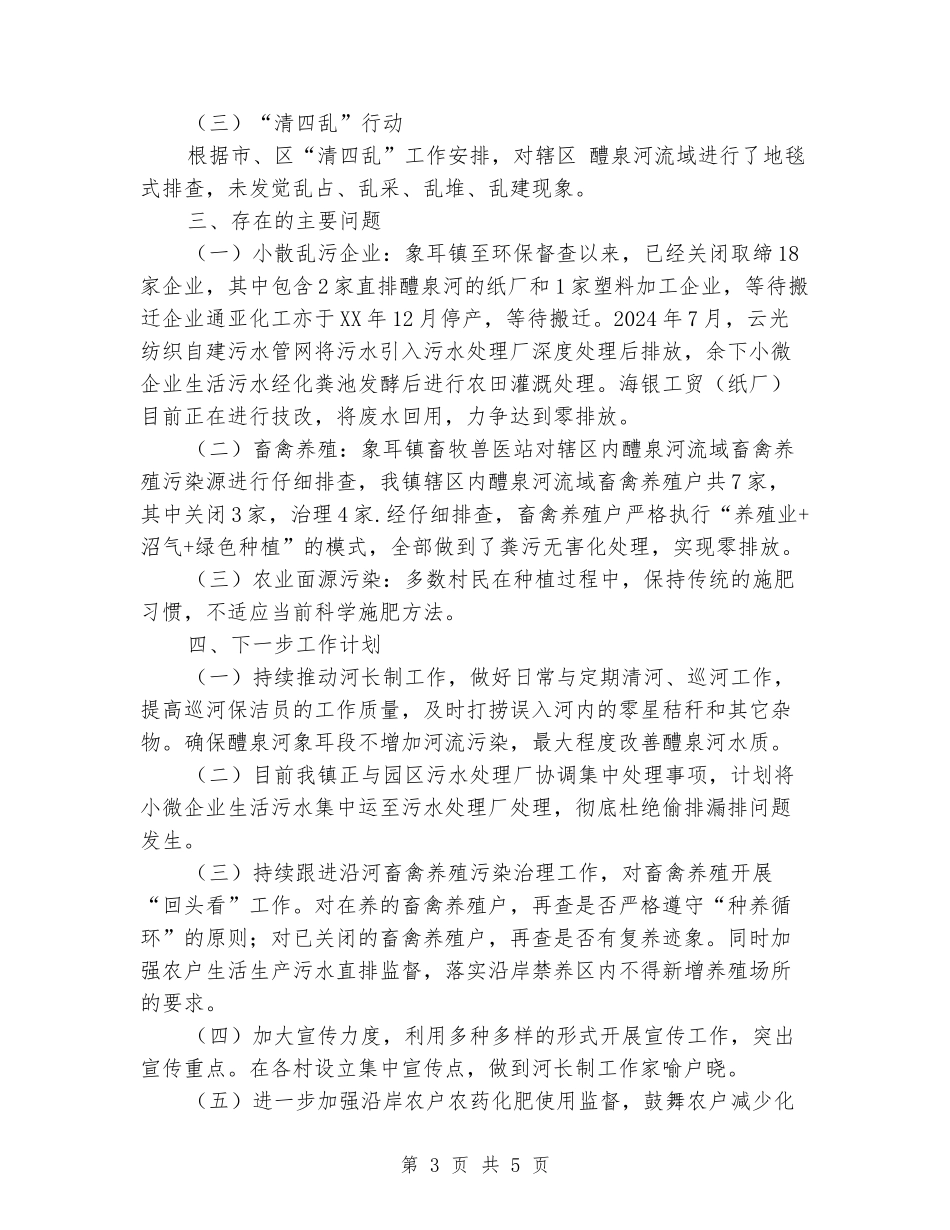 2024年度关于河长制有关情况报告_第3页