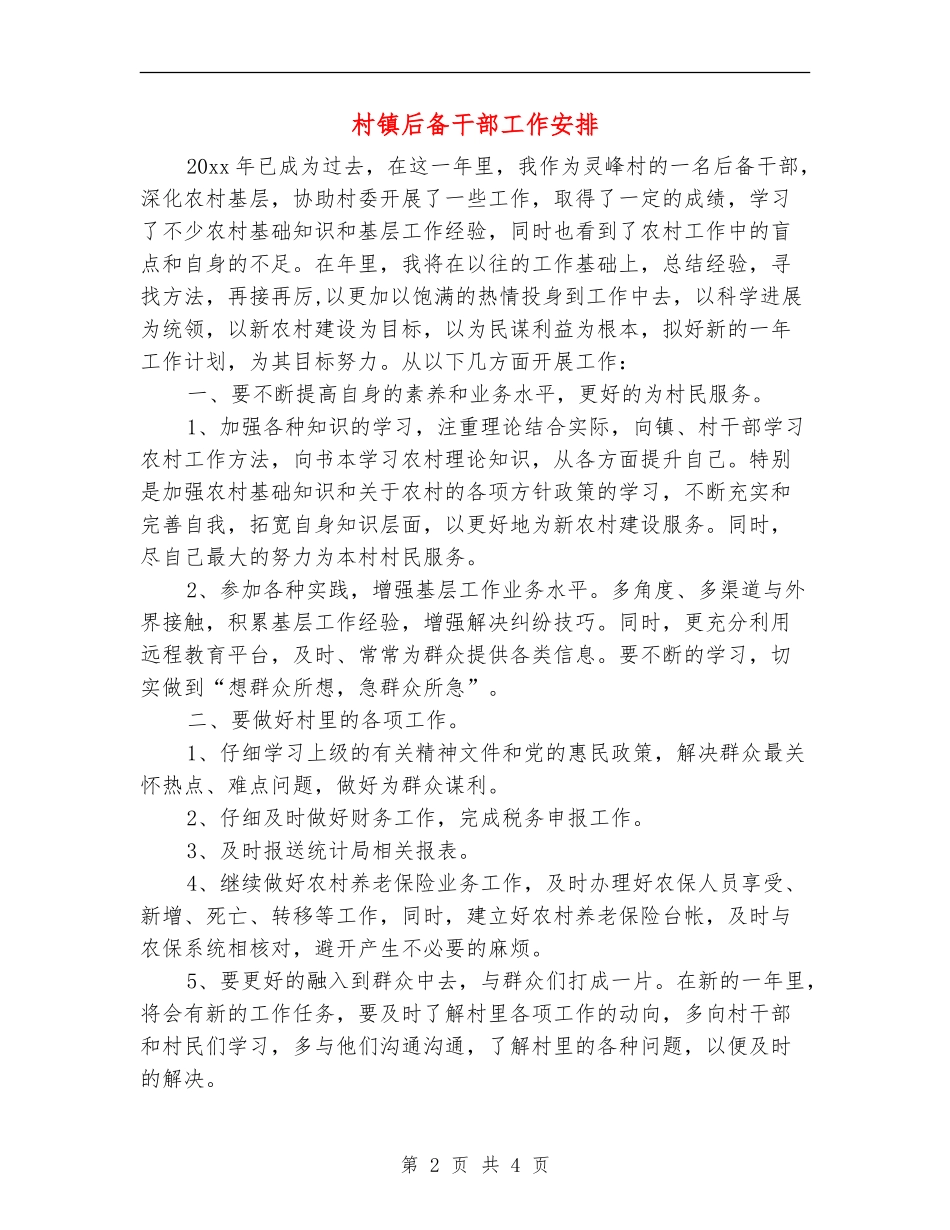 村镇后备干部工作安排_第2页