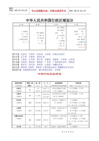 详解-划分中国行政区域