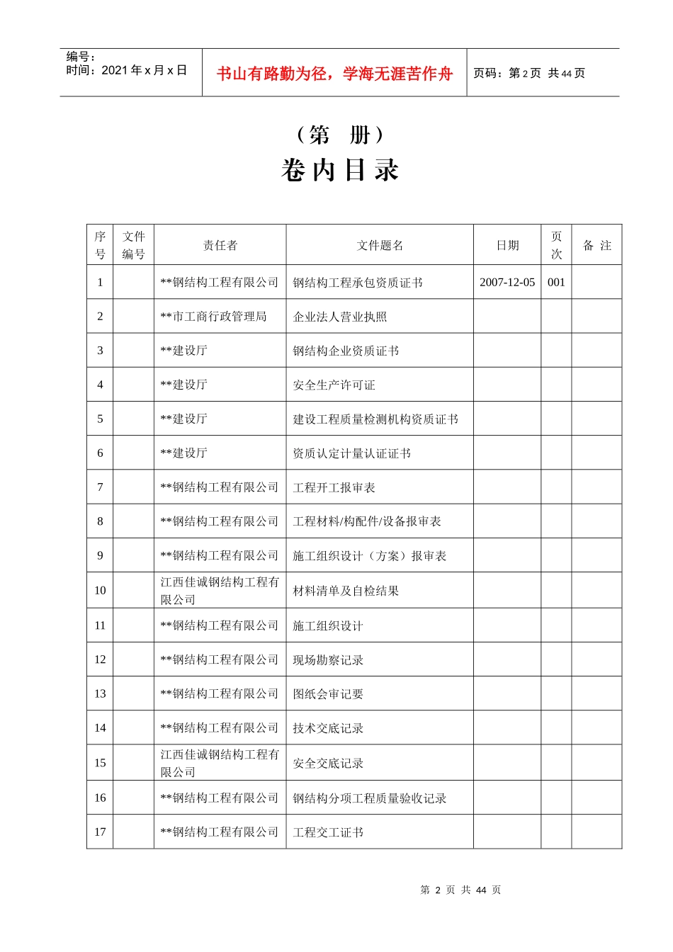 钢结构竣工资料_完整样稿_第2页