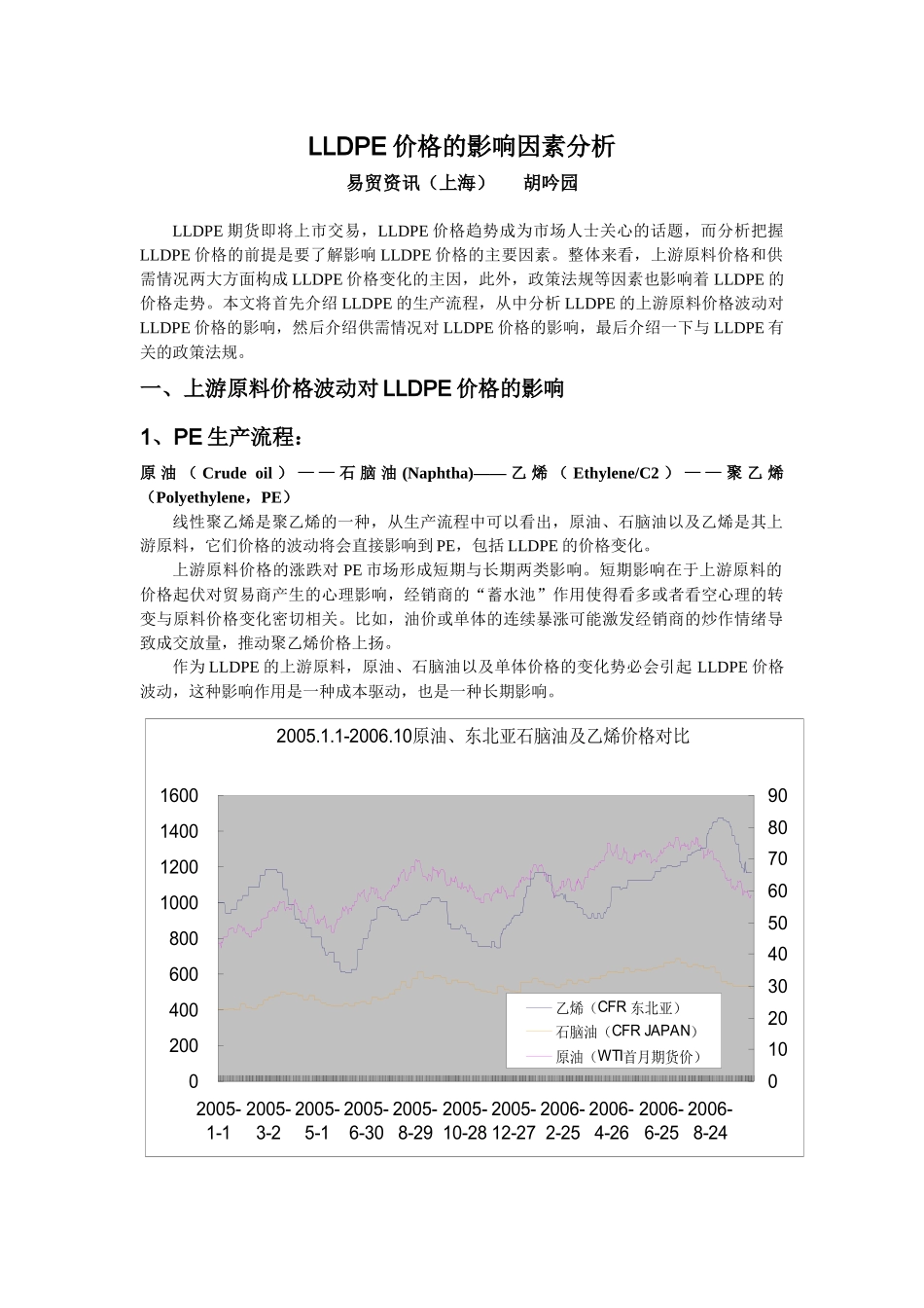 LLDPE价格的影响因素分析_第1页