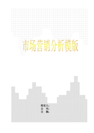 市场营销分析模版