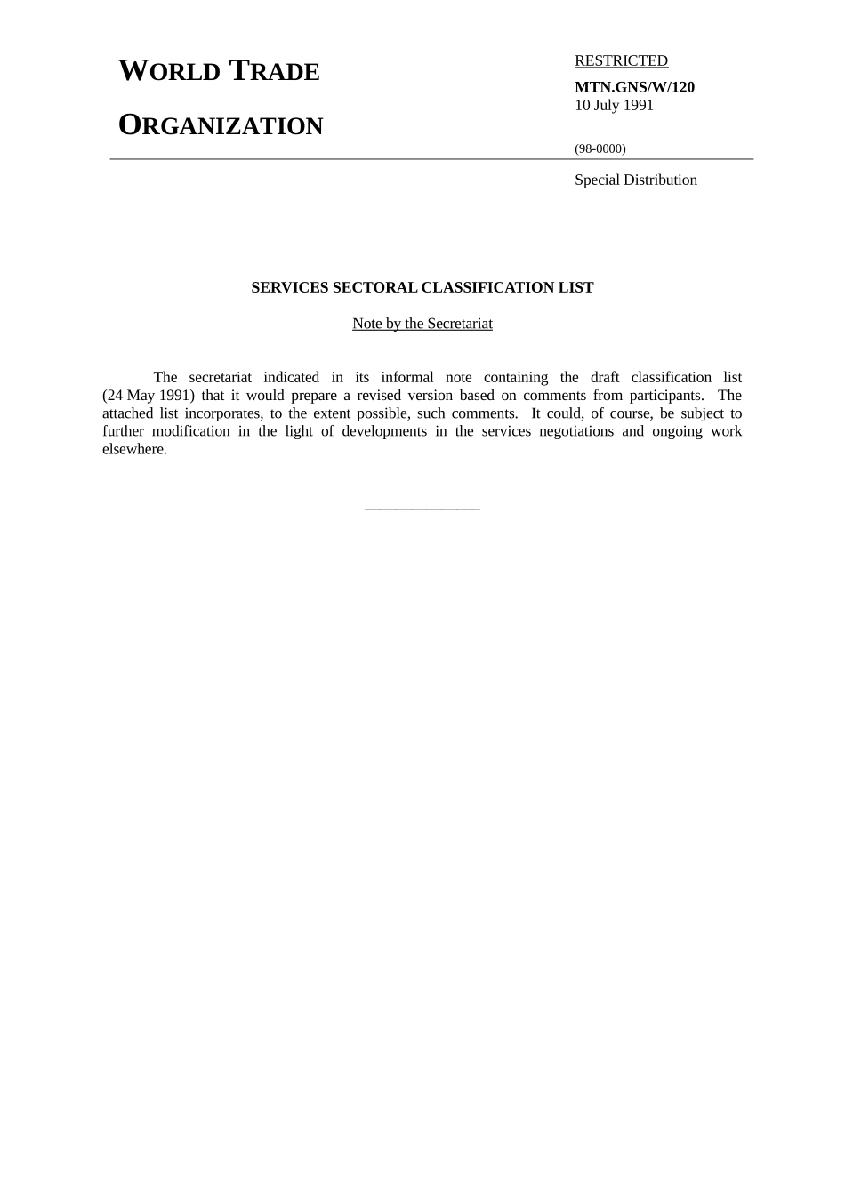 世贸组织 现代服务业分类_第1页