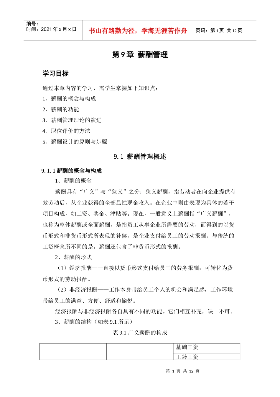 第9章薪酬管理_第1页