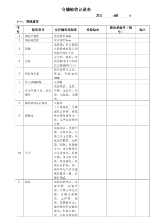 商铺验收记录表02