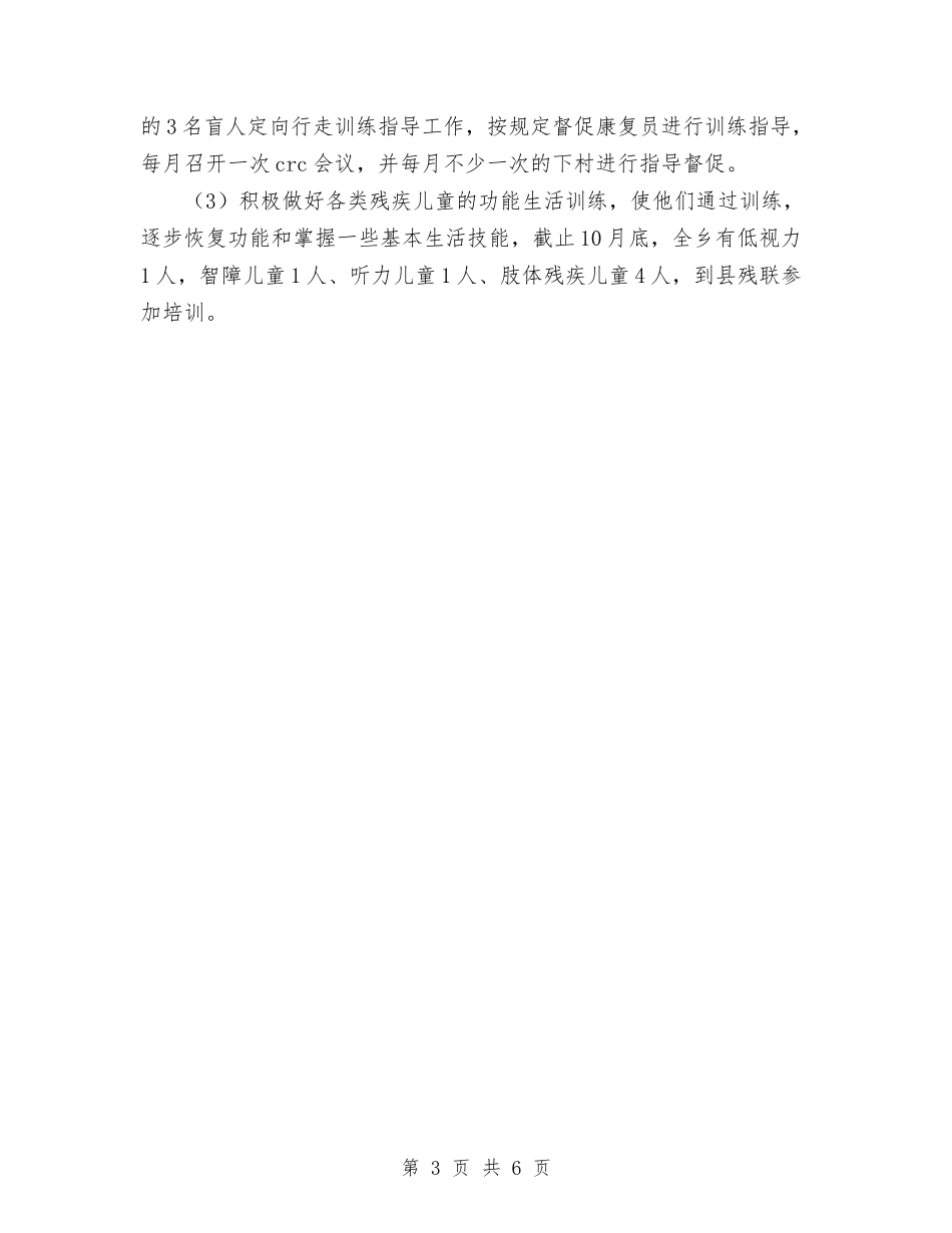 2024年乡残疾人工作总结及2024年工作计划与2024年乡民政个人总结范文汇编_第3页