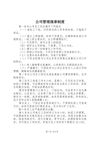 公司管理规章规章制度  (2)