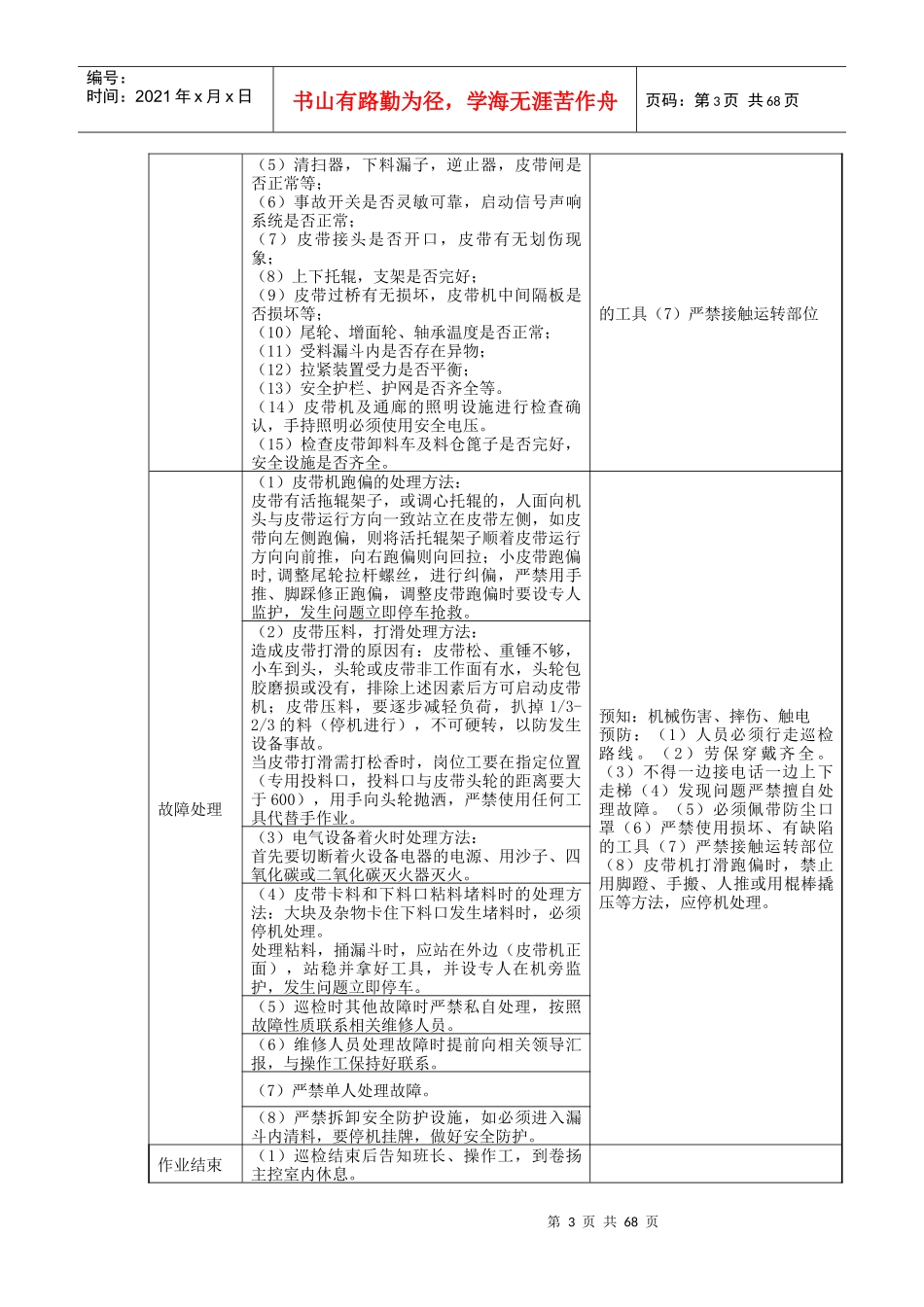高炉卷扬岗位操作性SJP卡(安全工作程序)_第3页