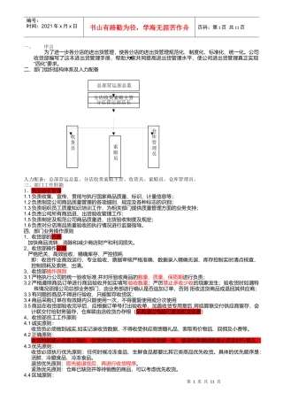 某公司收货部职责汇编