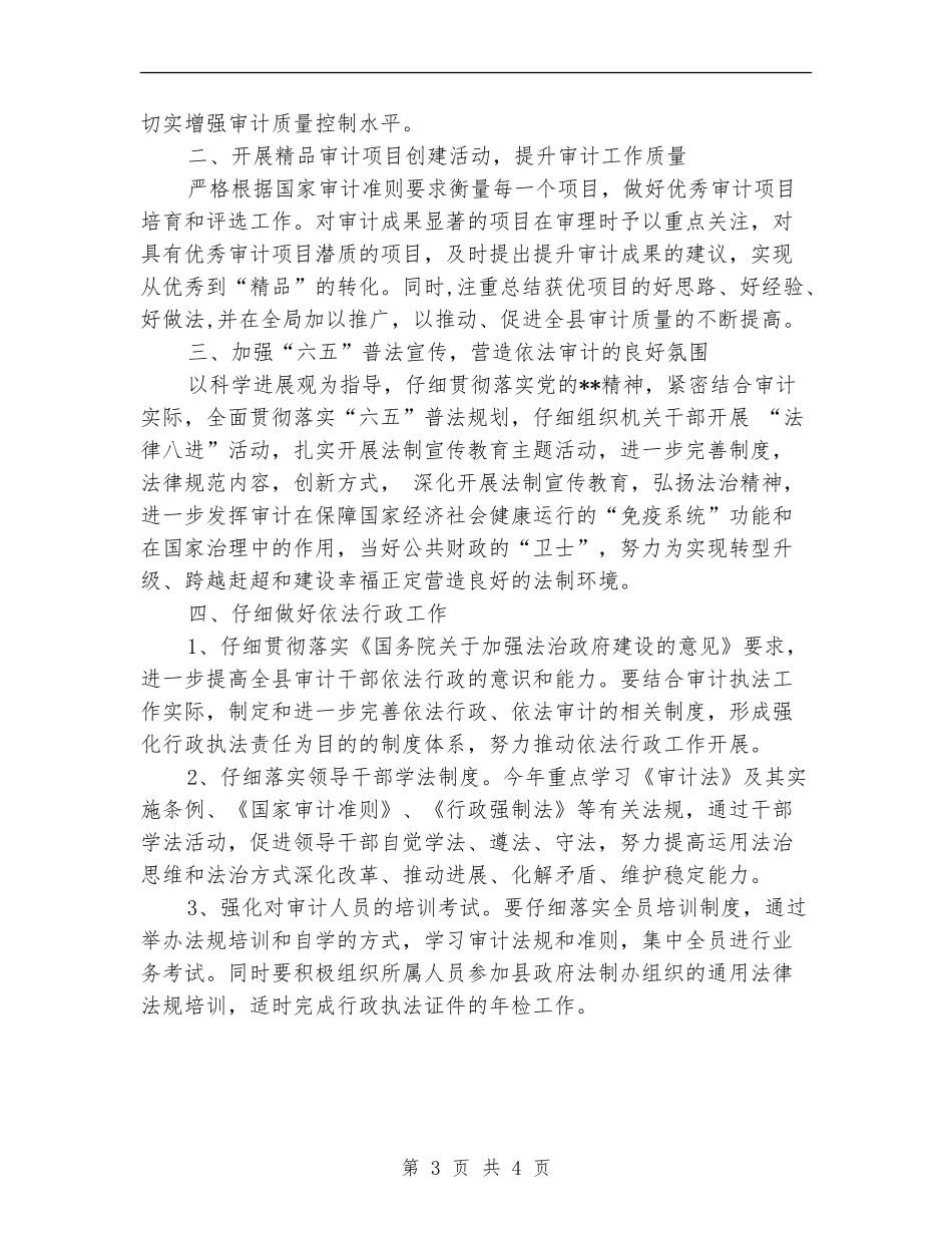政府审计工作计划(通用版)_第3页