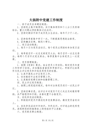 大扬附中党建工作规章制度