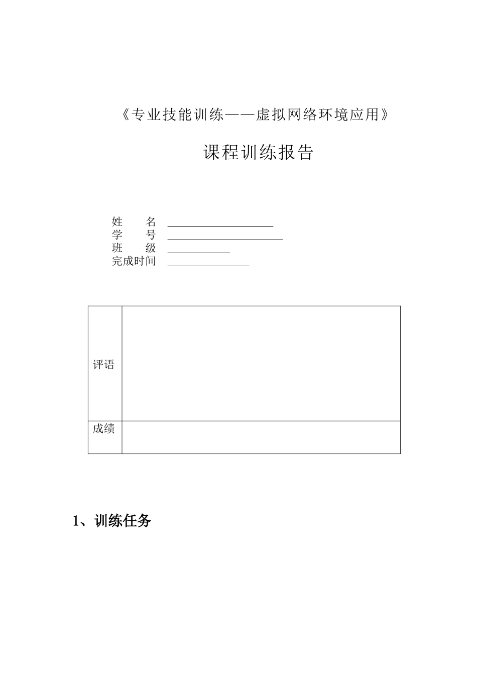 虚拟网络环境应用_第1页