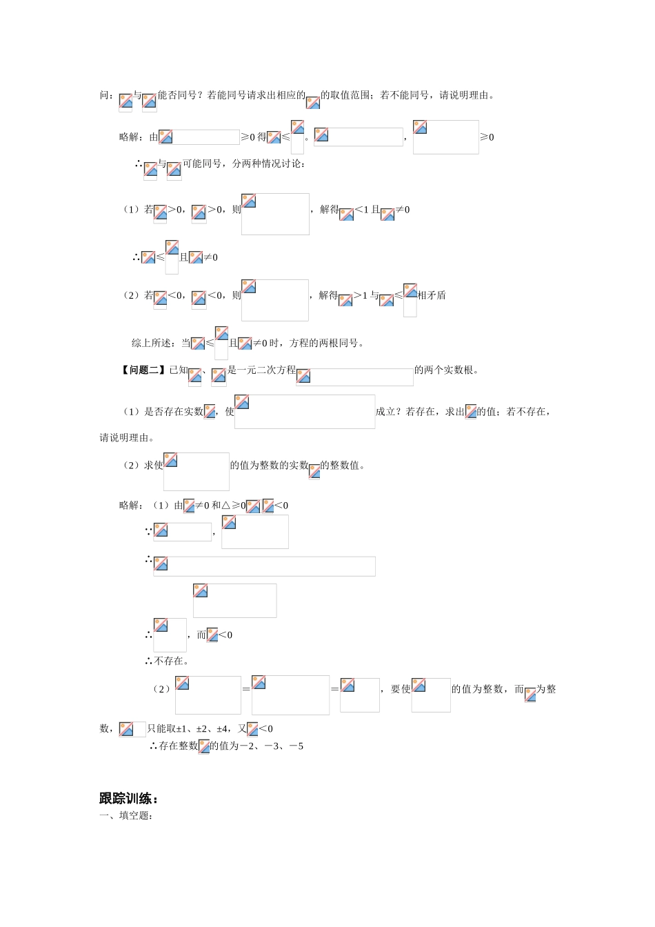 2024-2024年中考综合复习-10一元二次方程根与系数的关系教学资料_第2页