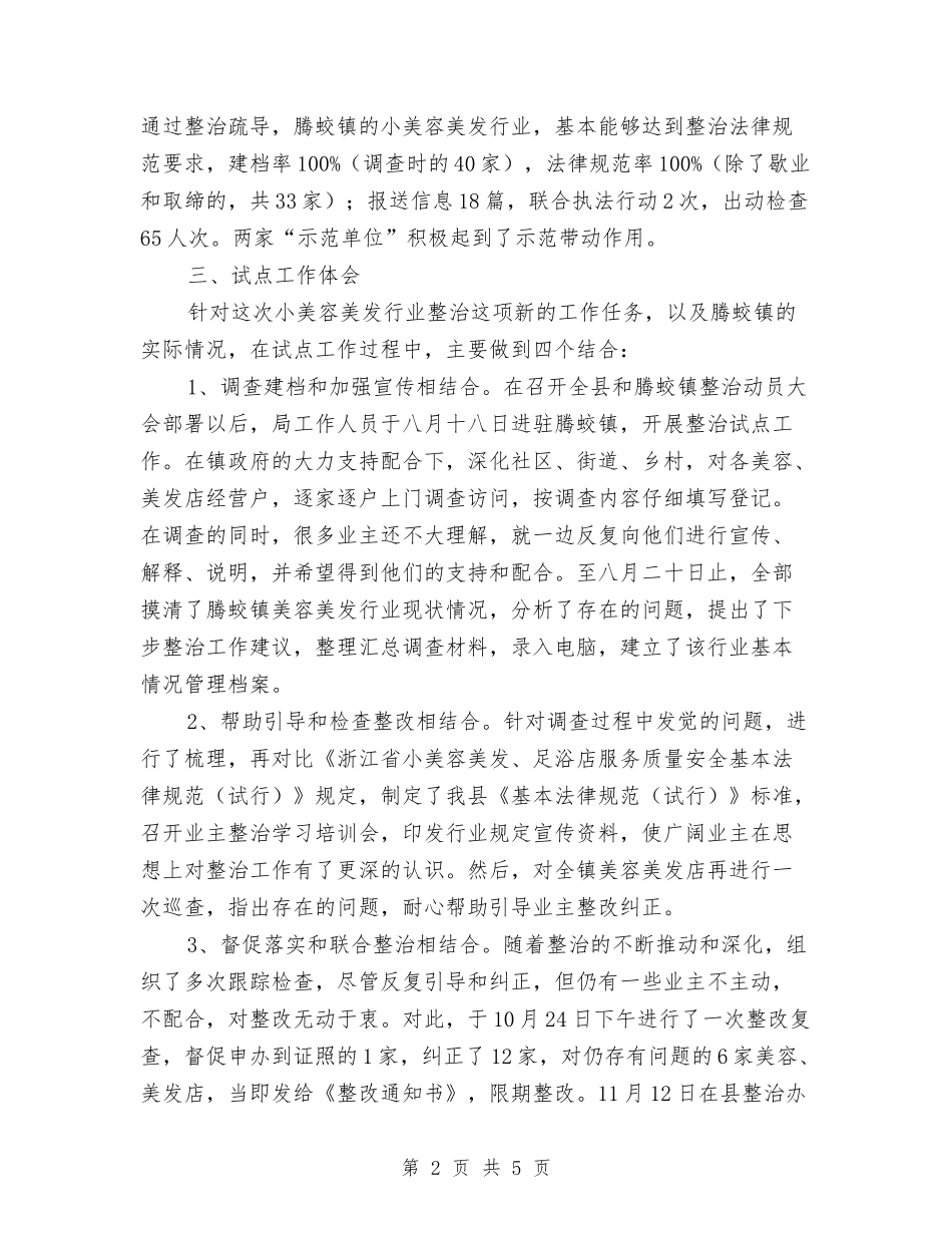 2024年美容美发行业整治年终工作总结与2024年美工个人年终总结汇编_第2页