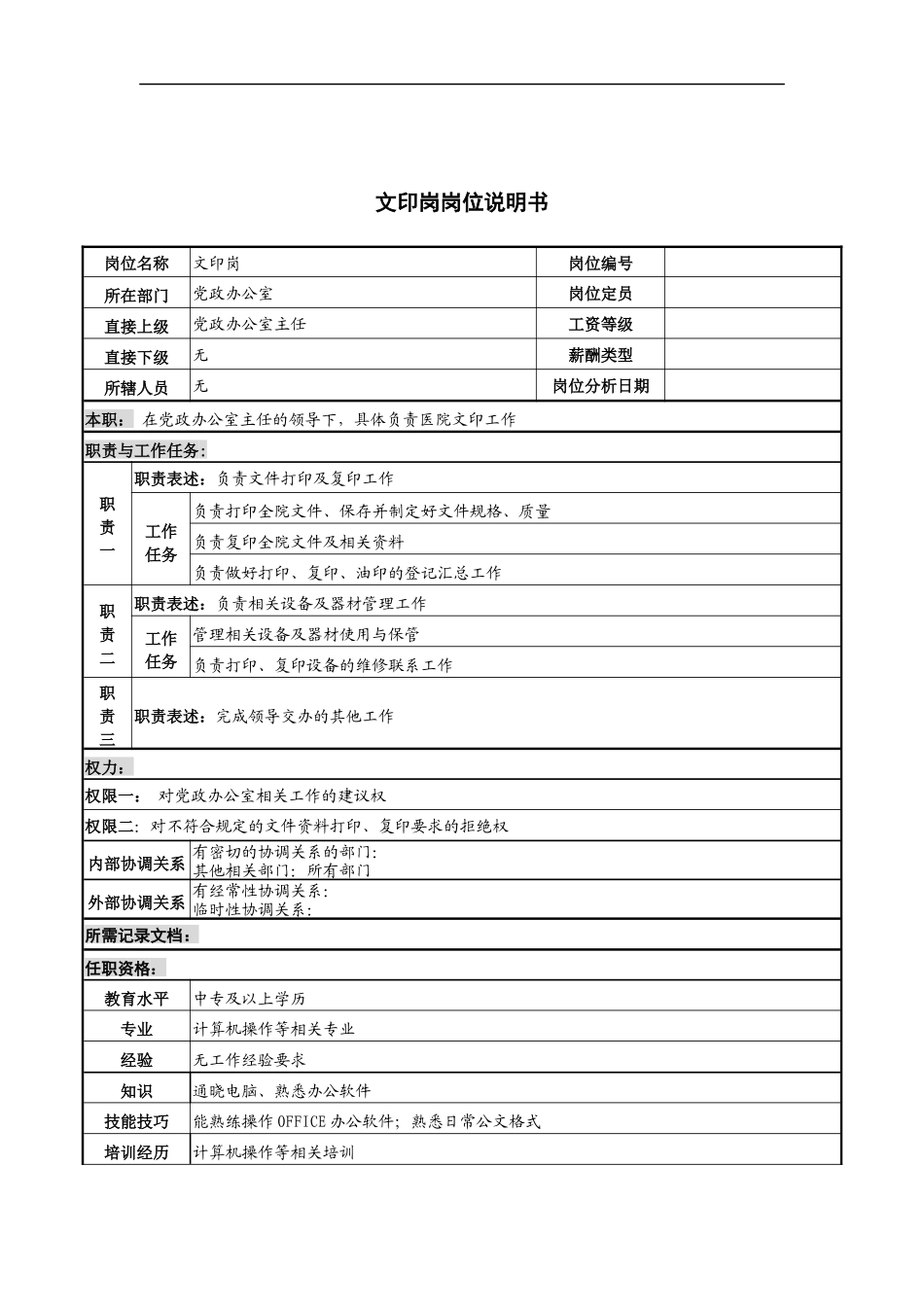 文印岗岗位说明书_第1页