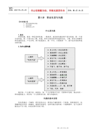 职业生涯规划与沟通