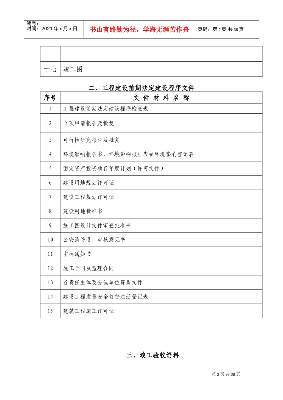 档案馆范本移交样板_第2页