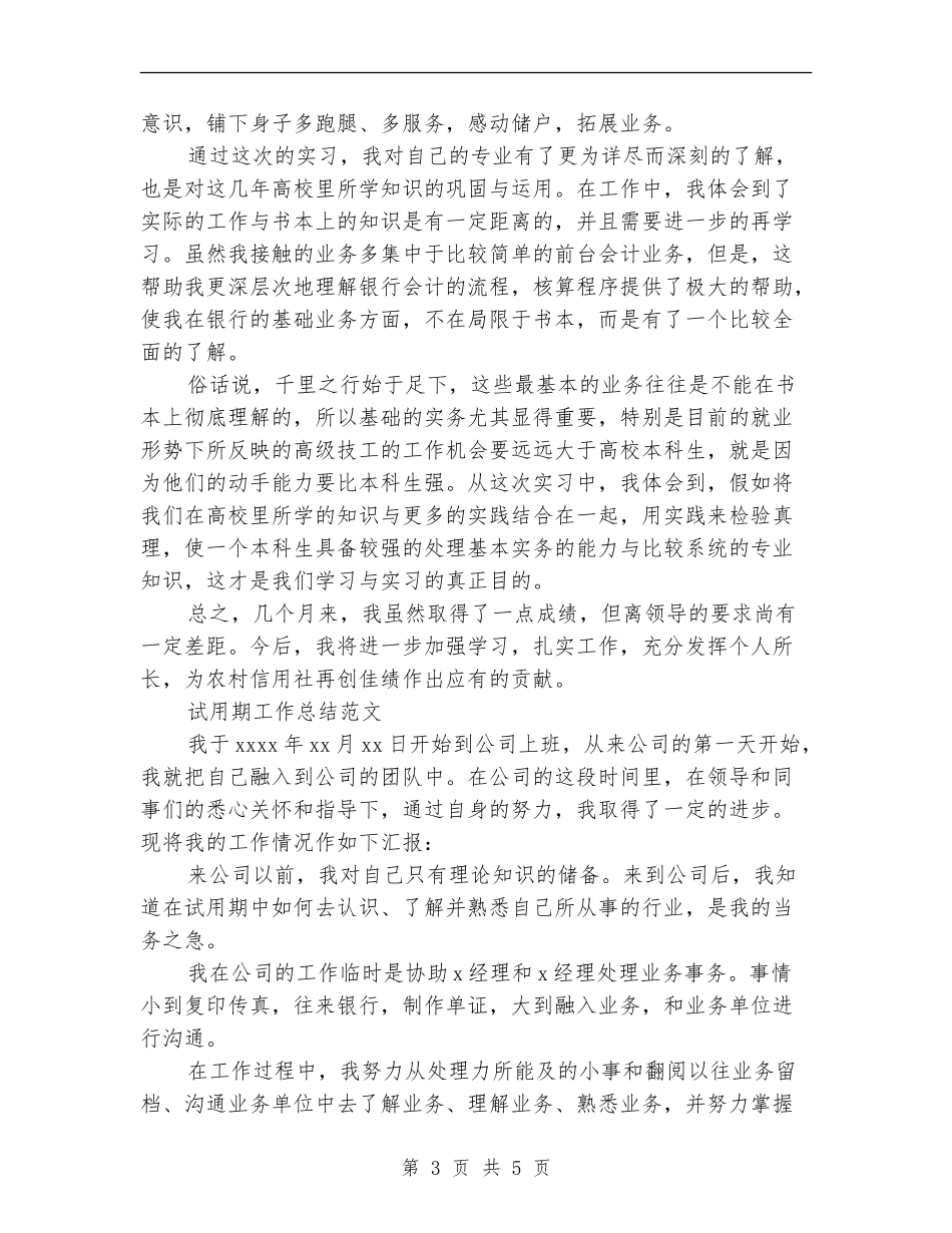 2024年记账员试用期工作总结范文_第3页