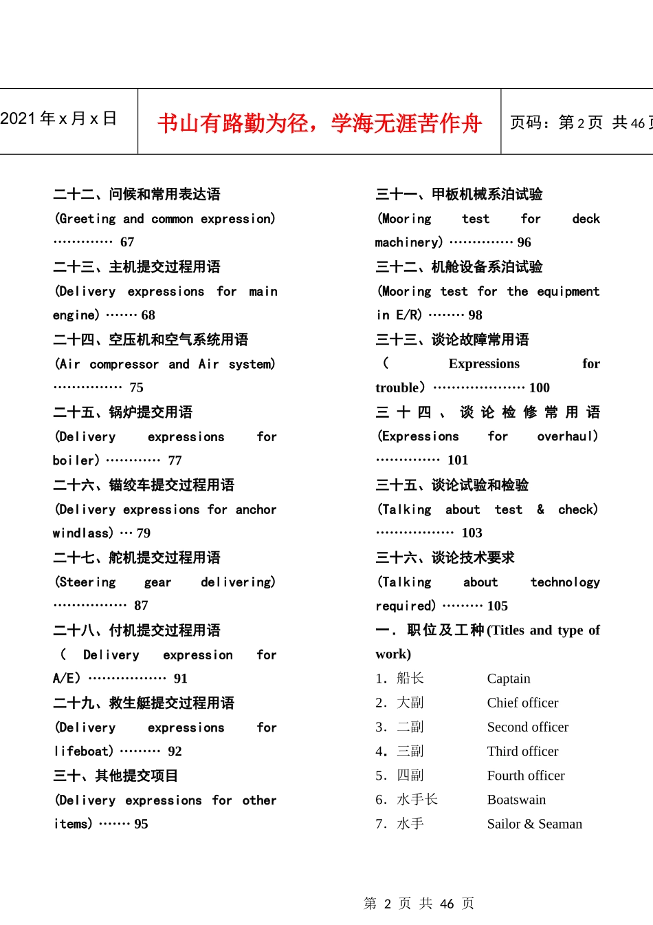 船舶英语培训教材_第2页