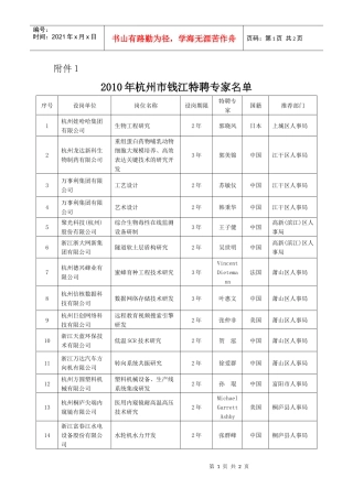 杭州市享受政府特殊津贴人员正式候选人公示通告