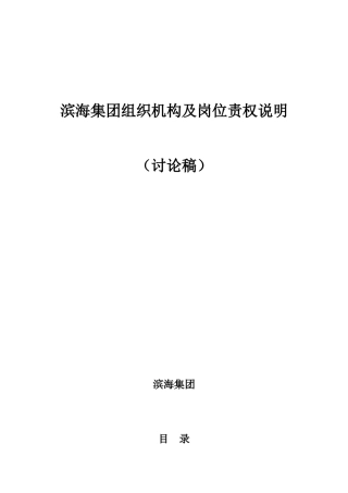 某集团组织机构及岗位责权说明