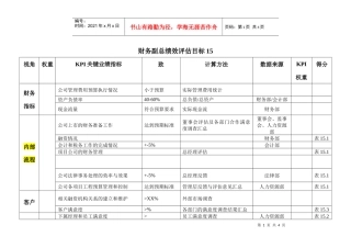 绩效考核工具_15财务副总