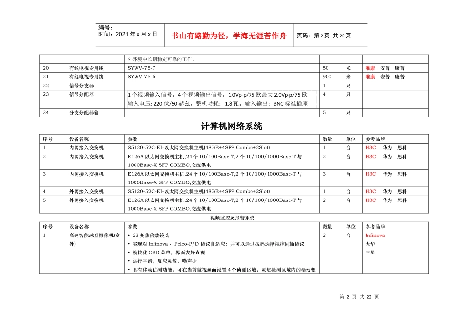 视频会议系统清单doc-综合布线系统_第2页